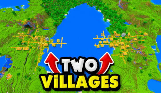 Island with Village and Cherry Biome in Minecraft seed 7579111